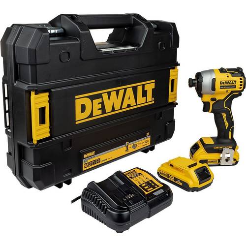 DEWALT 得偉 DCF809D2T 衝擊起子機 TSTAK 套裝連充電器及兩粒 2.0Ah 電池(斜側面)