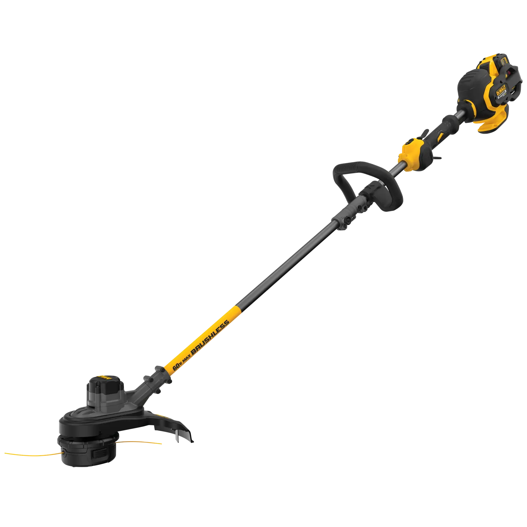 DEWALT 得偉 DCST970X1S 60V MAX 無碳刷割草機(斜側面全機)