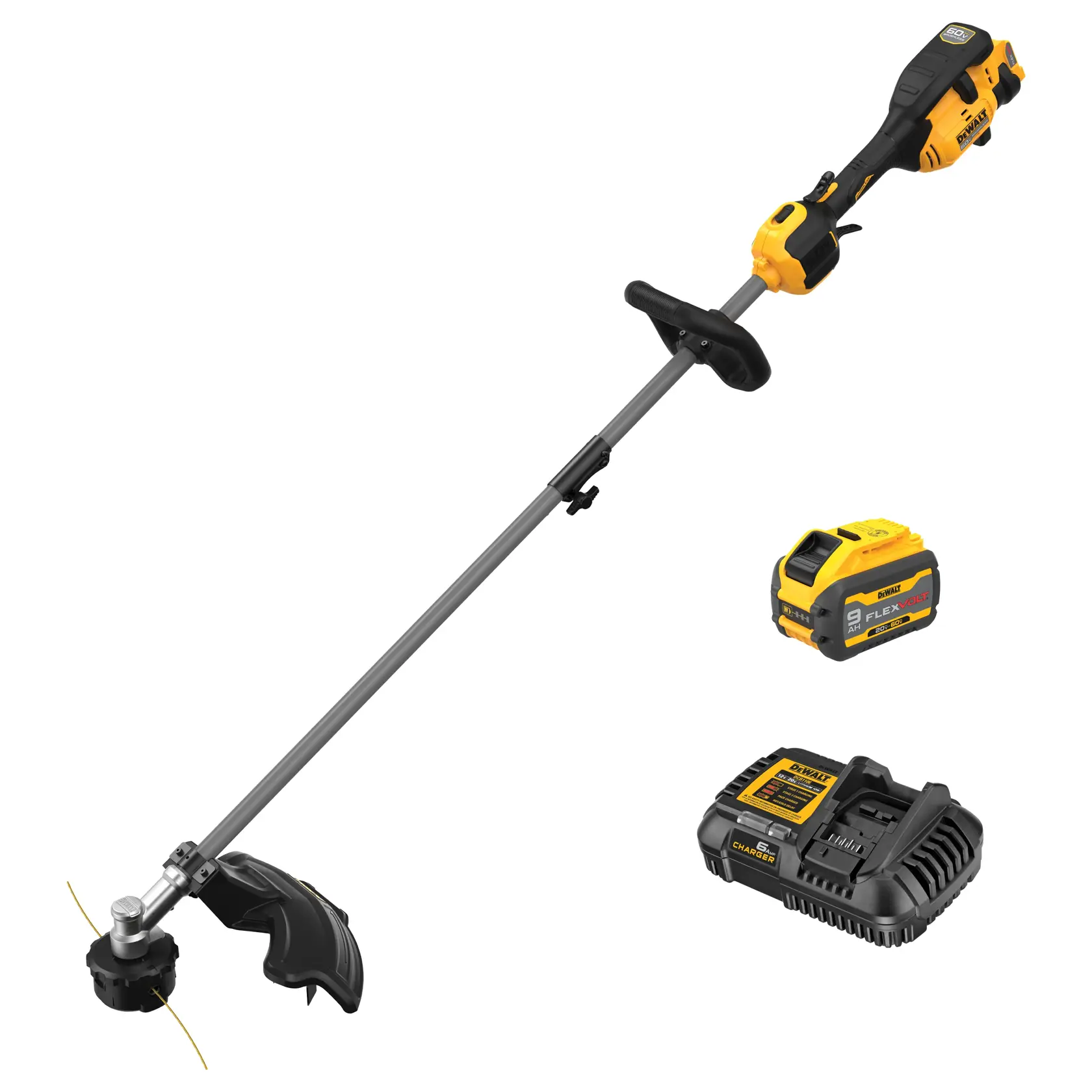 DEWALT 得偉 DCST970X1S 60V 割草機套裝連 3.0Ah 電池及充電器(正面)