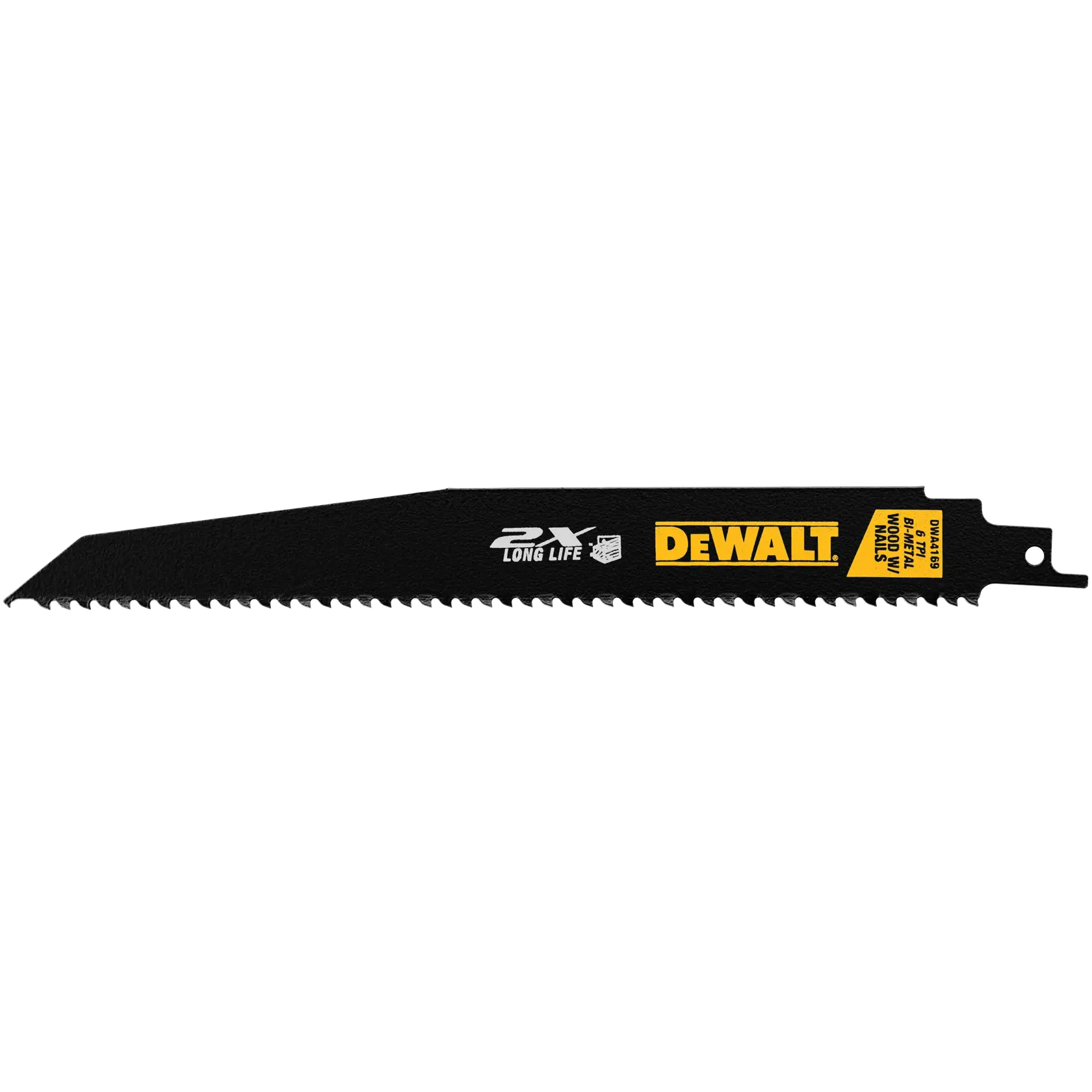 DEWALT 得偉 DWA4169 9吋6T 雙金屬2X軍刀鋸片(側面)
