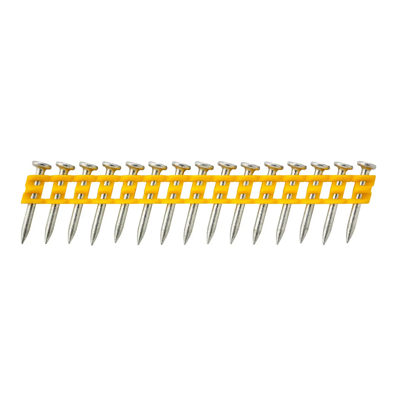 DEWALT DCN8901045 45 mm 標準釘,黃色膠條串接的一排釘子
