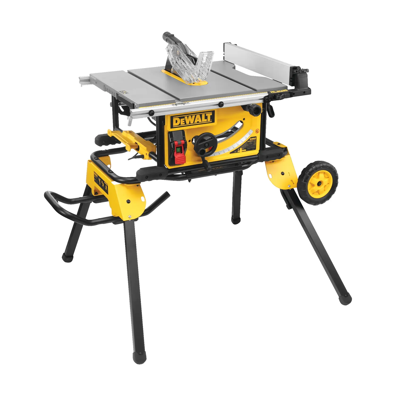 DEWALT 得偉 DWE7492 平台式圓鋸機 254mm 連滾輪腳架(三分之四角度)