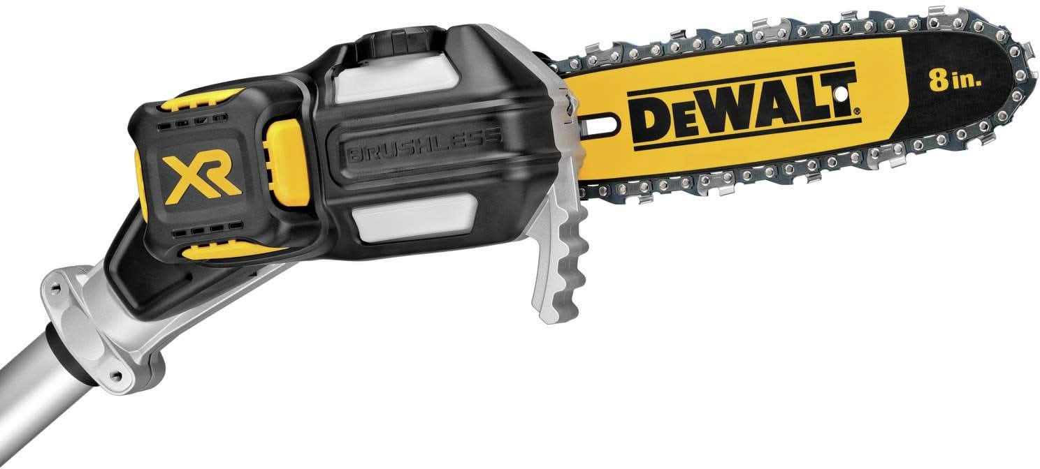 DEWALT 得偉 DCKO86M1 桿鋸機頭及8吋導板細節(側面)