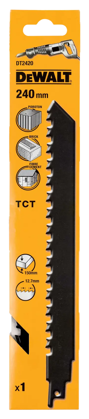 DEWALT DT2420-QZ 240 mm 鎢鋼往復鋸片連黃色包裝