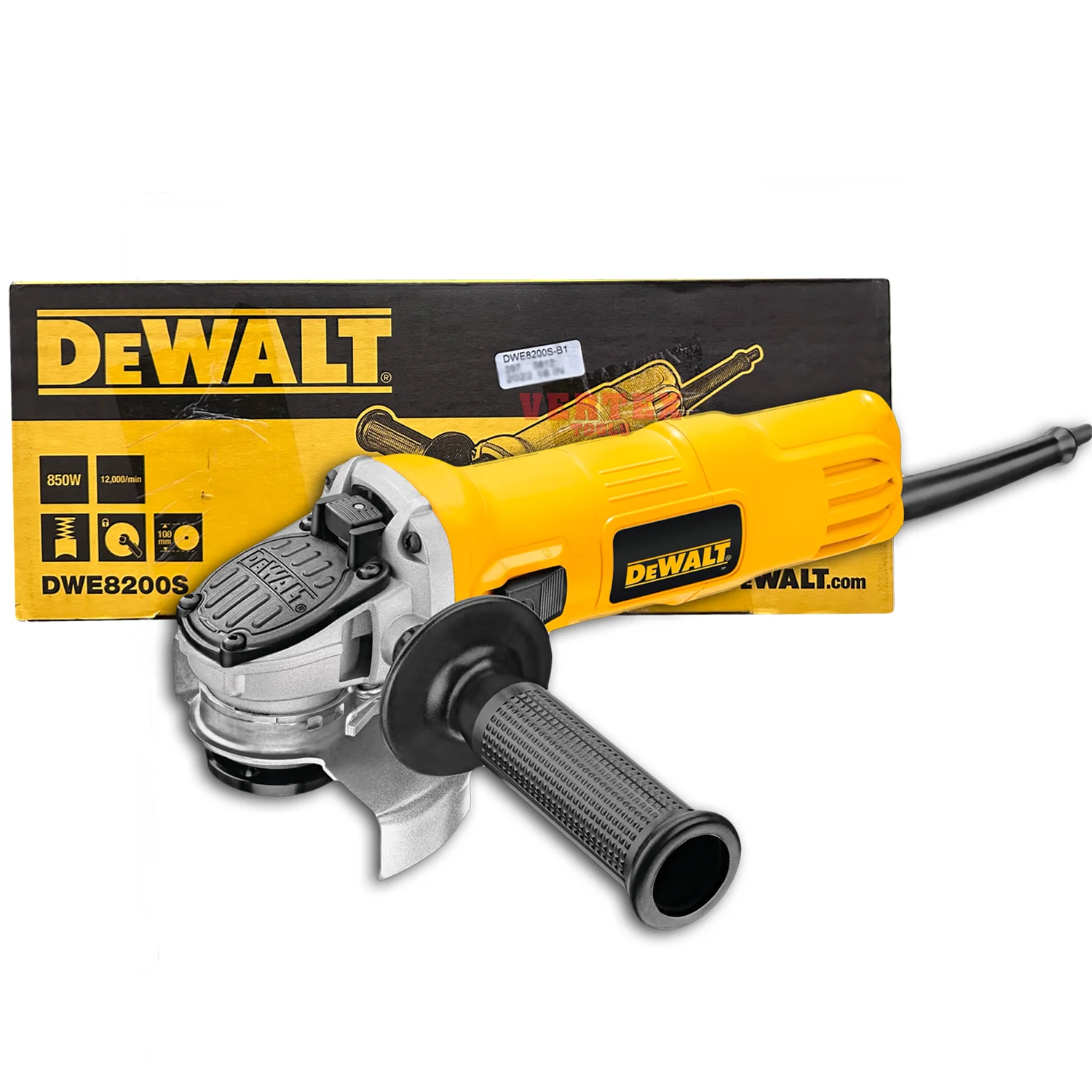DEWALT 得偉 DWE8200S 850W 4吋強力型砂輪機(滑動式)連原廠包裝盒(斜角)