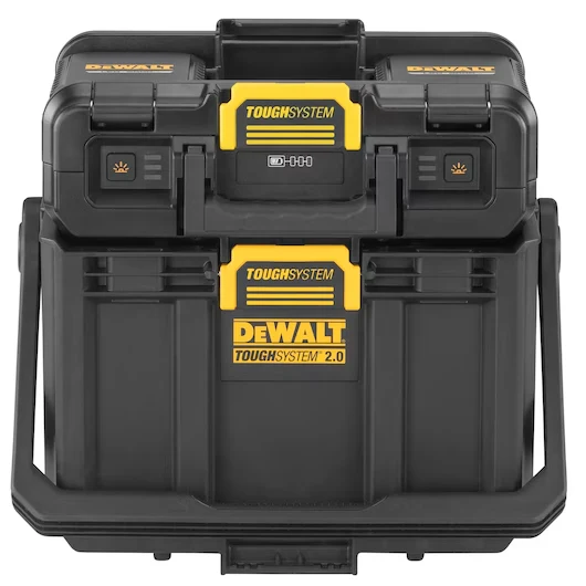 DEWALT 得偉 DWST08061-8 TOUGHSYSTEM 2.0 燈箱工具箱(正面,燈箱摺合)