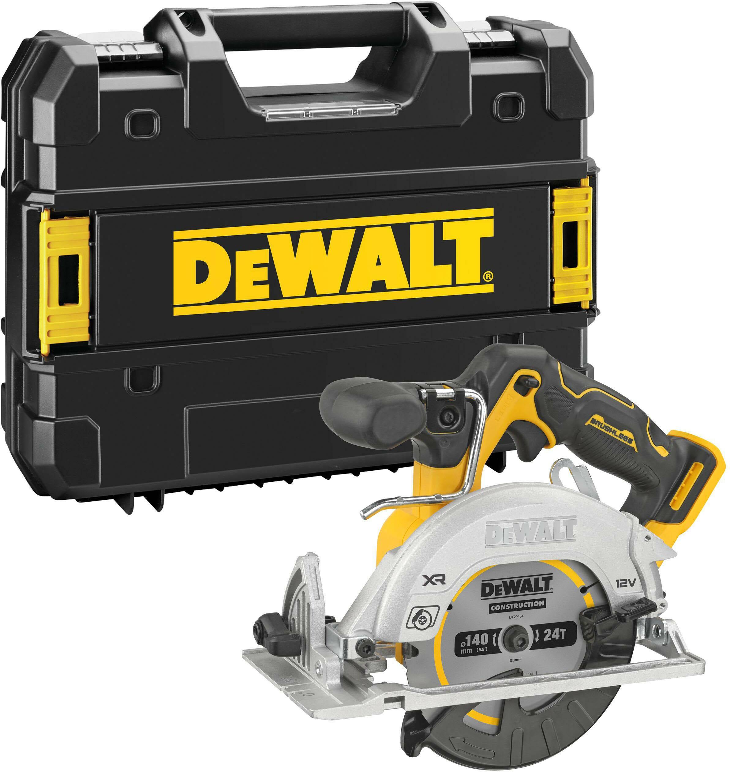 DEWALT 得偉 DCS512NT 12V MAX 無碳刷圓鋸機連 TSTAK 工具箱(三角度)