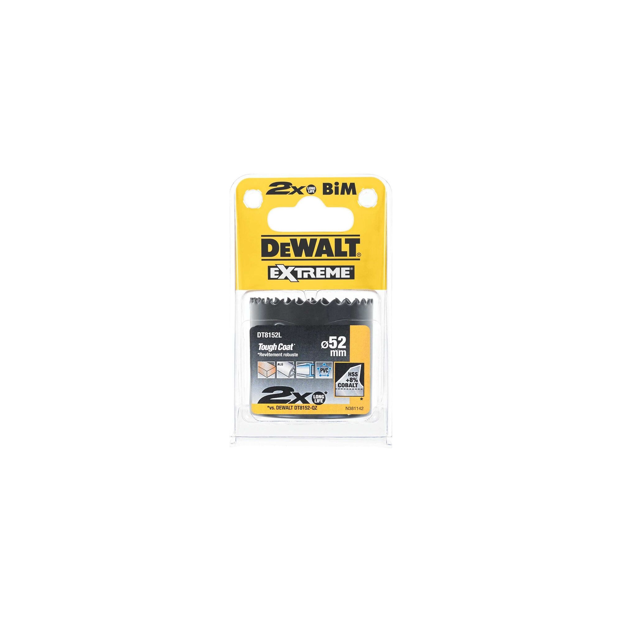 DEWALT DT8152L-QZ 52 毫米雙金屬開孔鋸白底產品圖