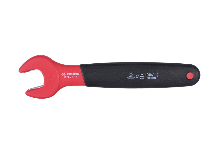 KING TONY 10F0VE-13 VDE Insulated Open-End Wrench, 13 mm