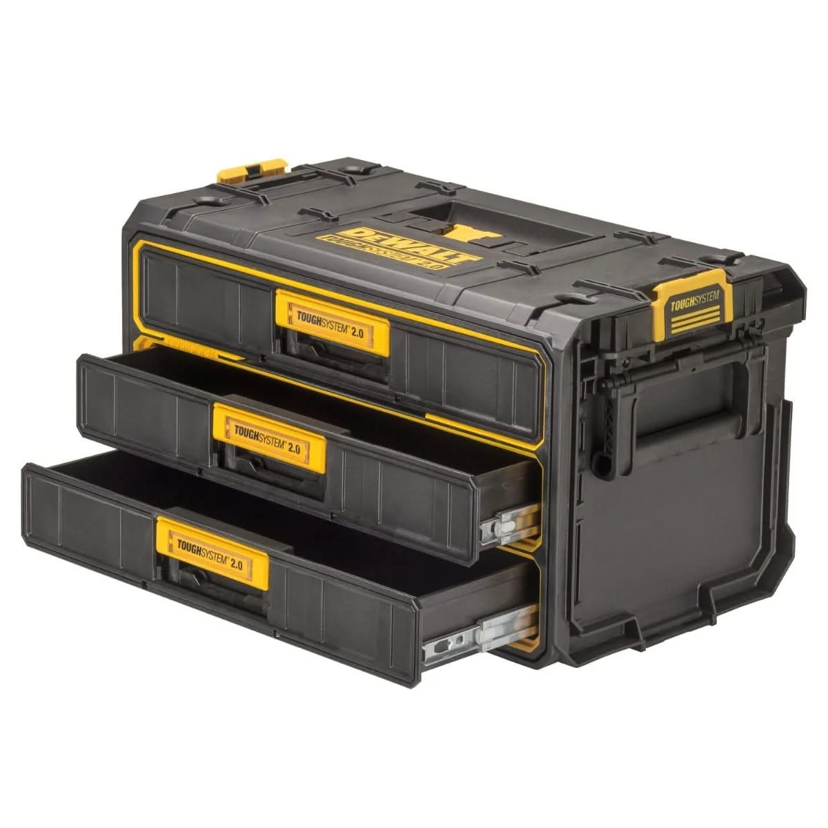 DEWALT 得偉 DWST08330 ToughSystem 2.0 三抽屜工具箱(斜角,抽屜拉開)