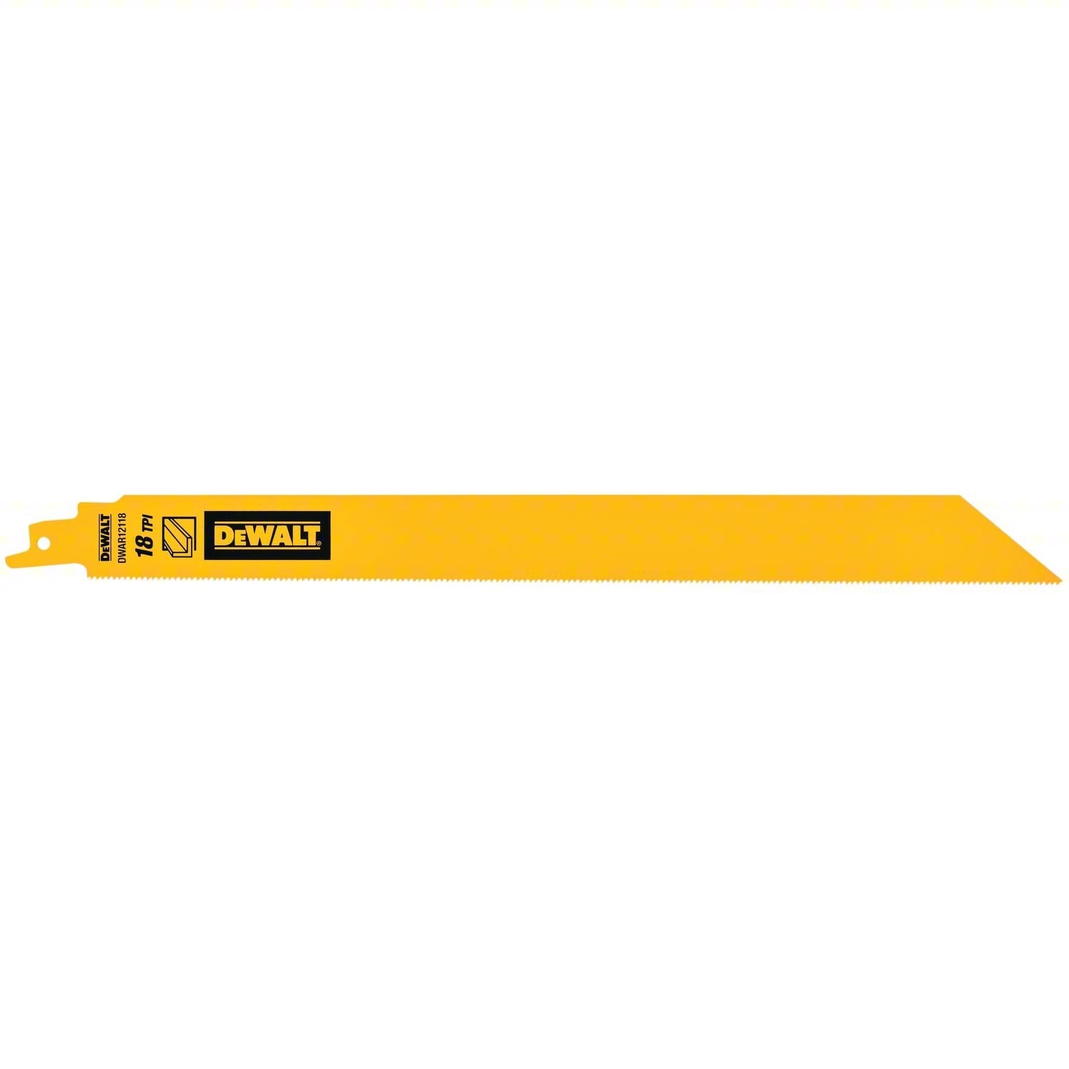 DEWALT 得偉 DWAR12118 12吋18T 雙金屬重型軍刀鋸片(正面)