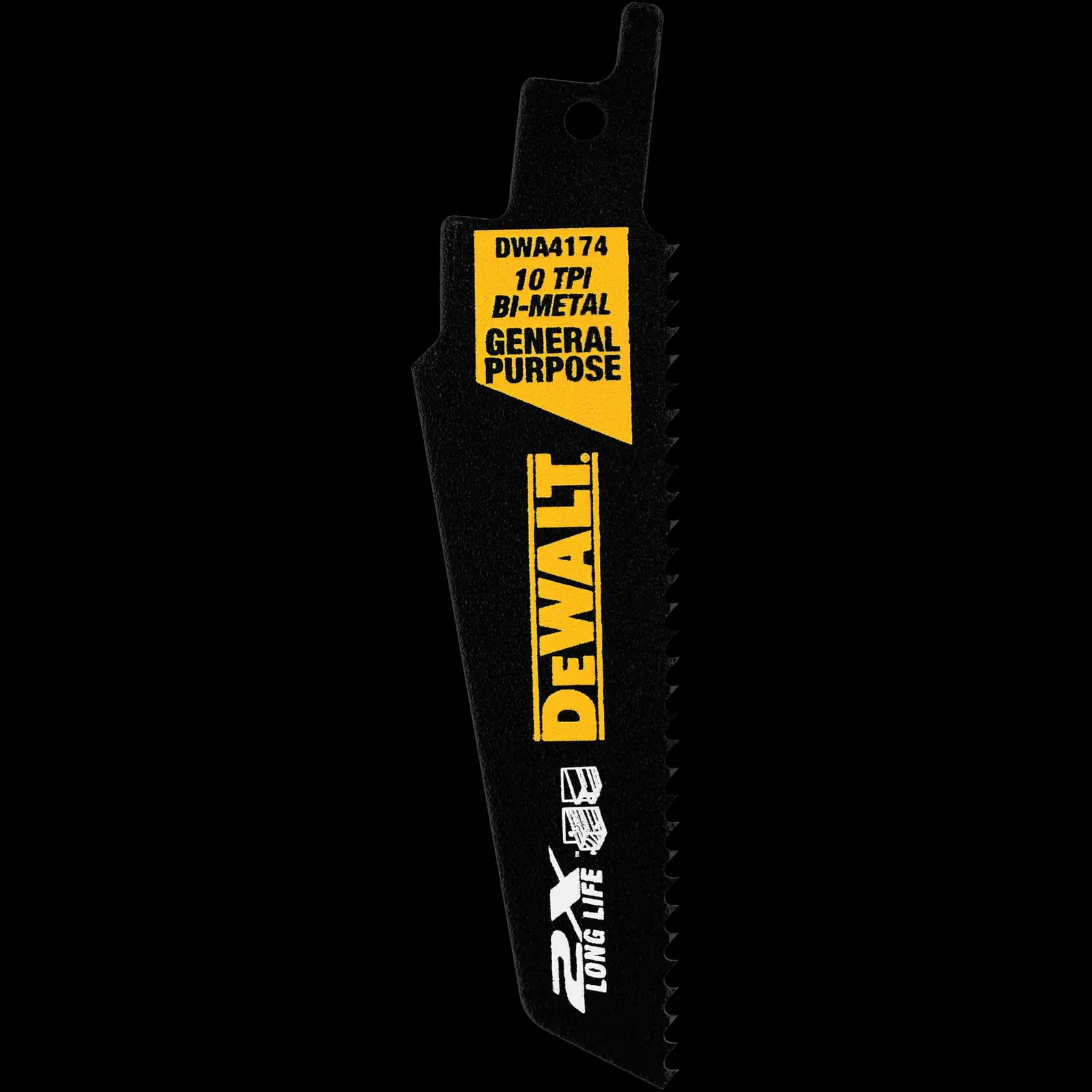 DEWALT 得偉 DWA4174 4" x 10T 雙金屬 2X 軍刀鋸片(鐵/木用)