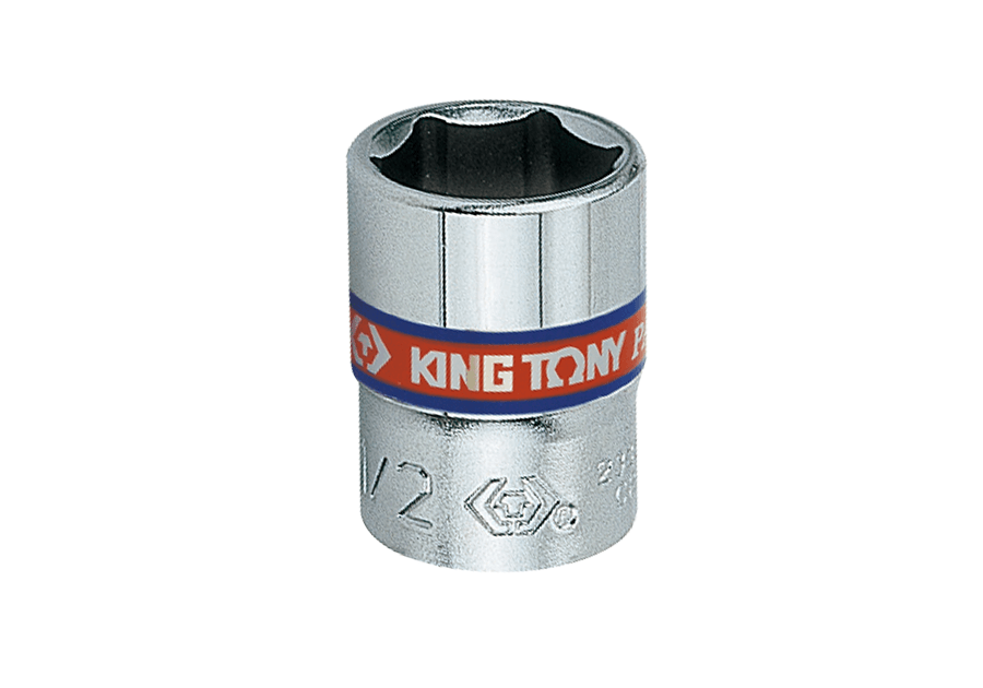 KING TONY 2335S 系列英制六角標準套筒,圖中刻印 1/2 吋