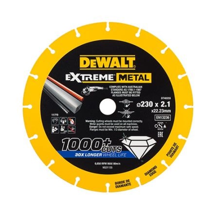 DEWALT 得偉 DT40255-QZ 230x22.23mm 鑽石金屬鋸片 正面
