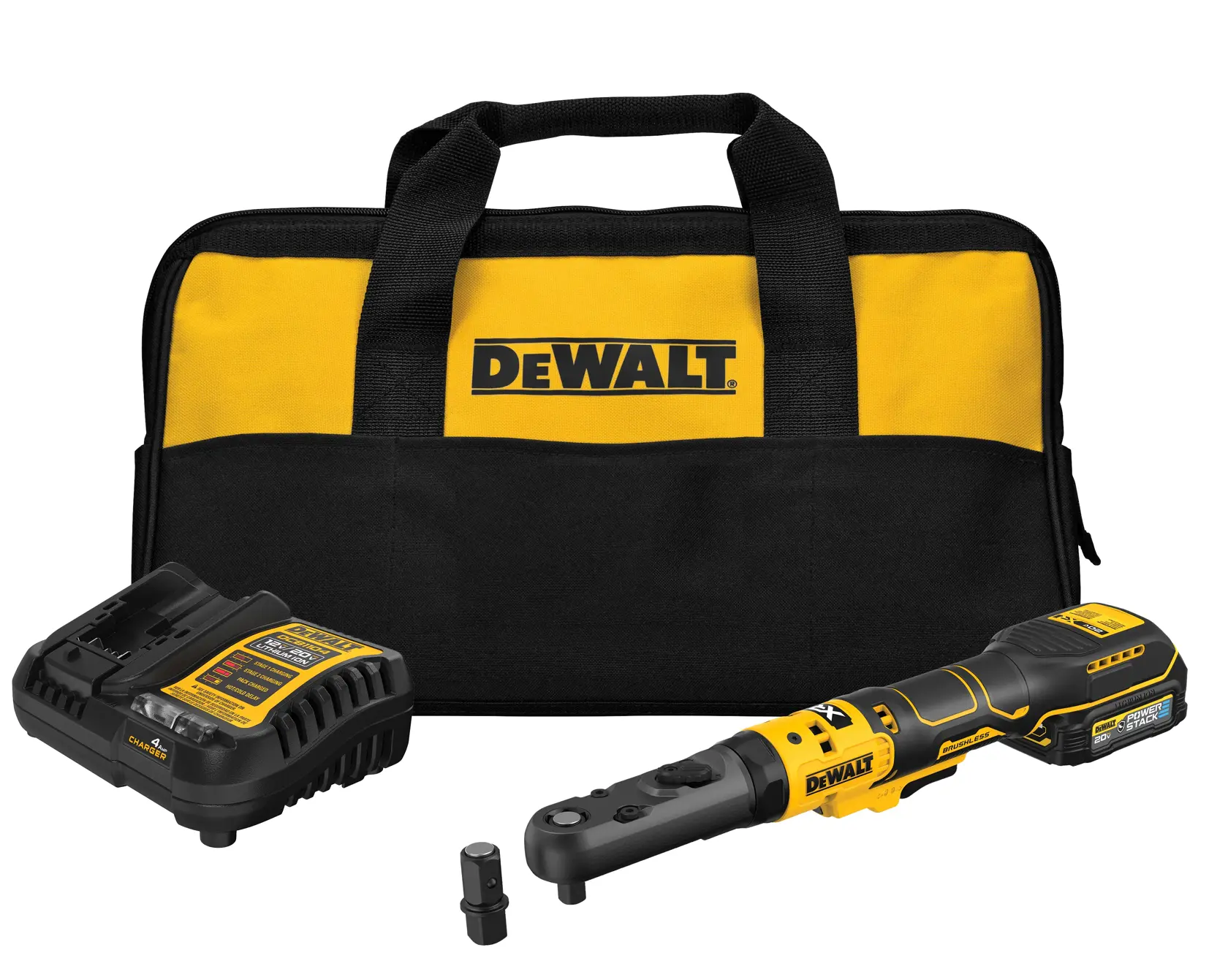 DEWALT 得偉 DCF510B 棘輪扳手機 連充電器、電池、工具袋及套筒組合