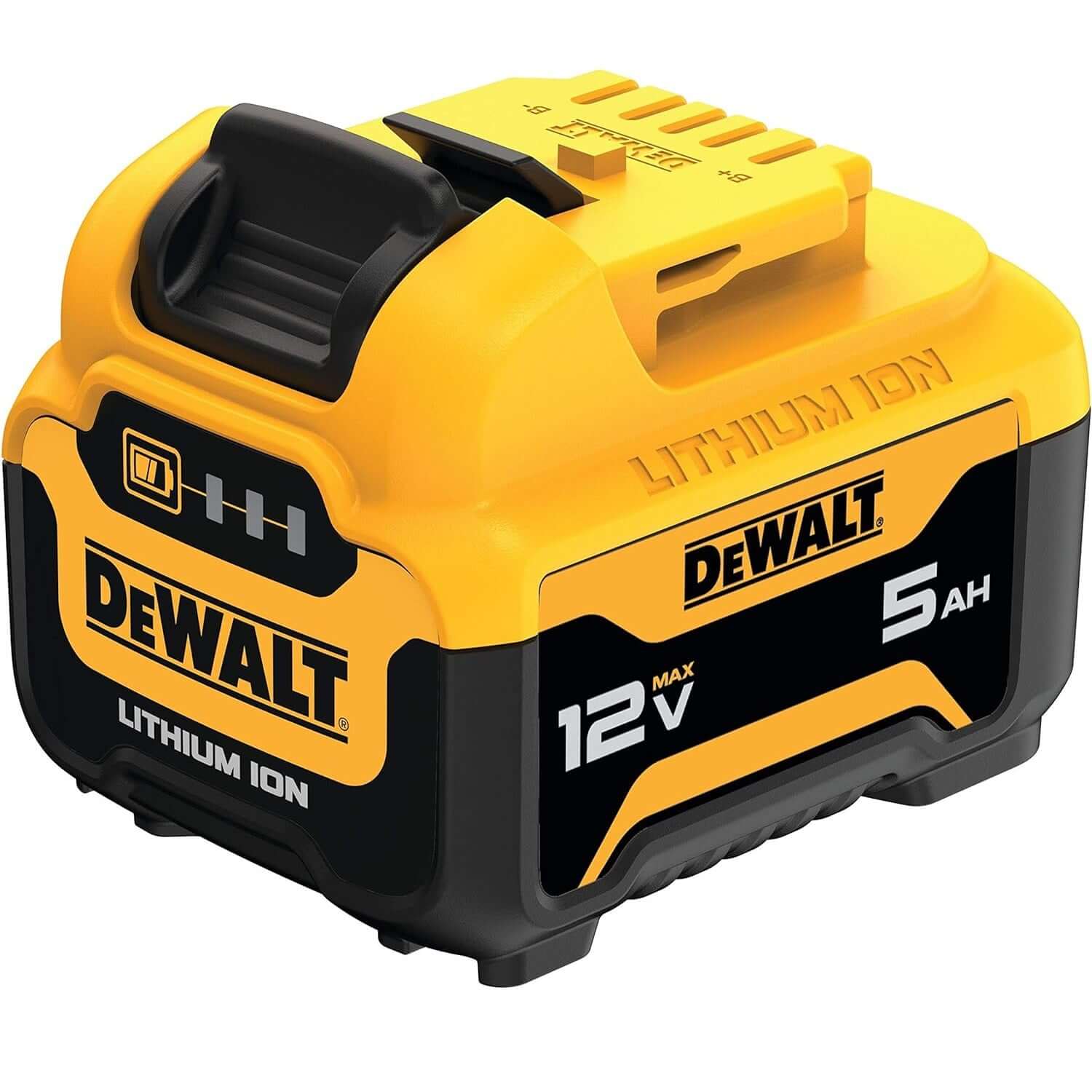 DEWALT 得偉 DCB126 12V 5.0Ah 鋰電池(三向斜視)