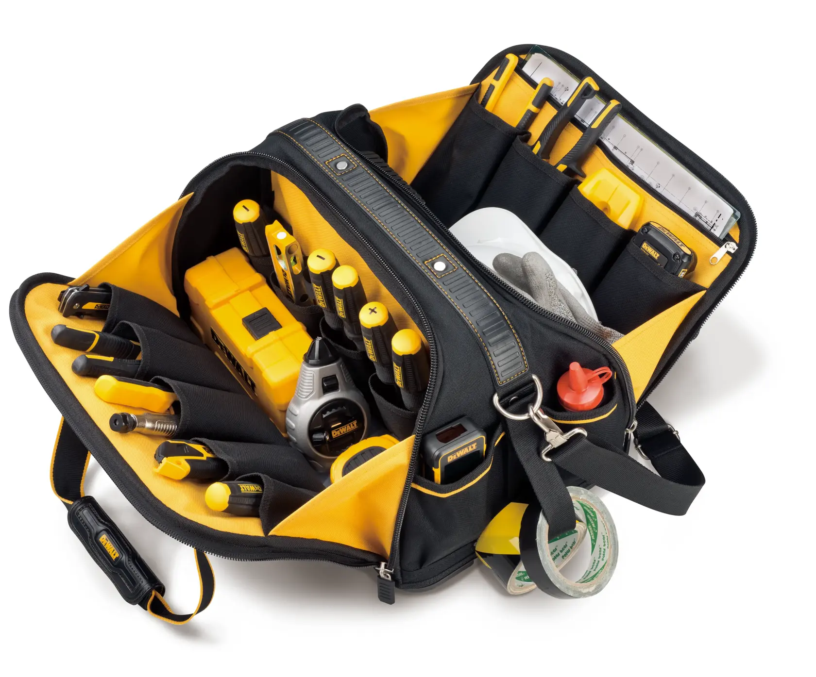 DEWALT 得偉 DWST82928 多功能收納工具袋(打開內部收納展示)