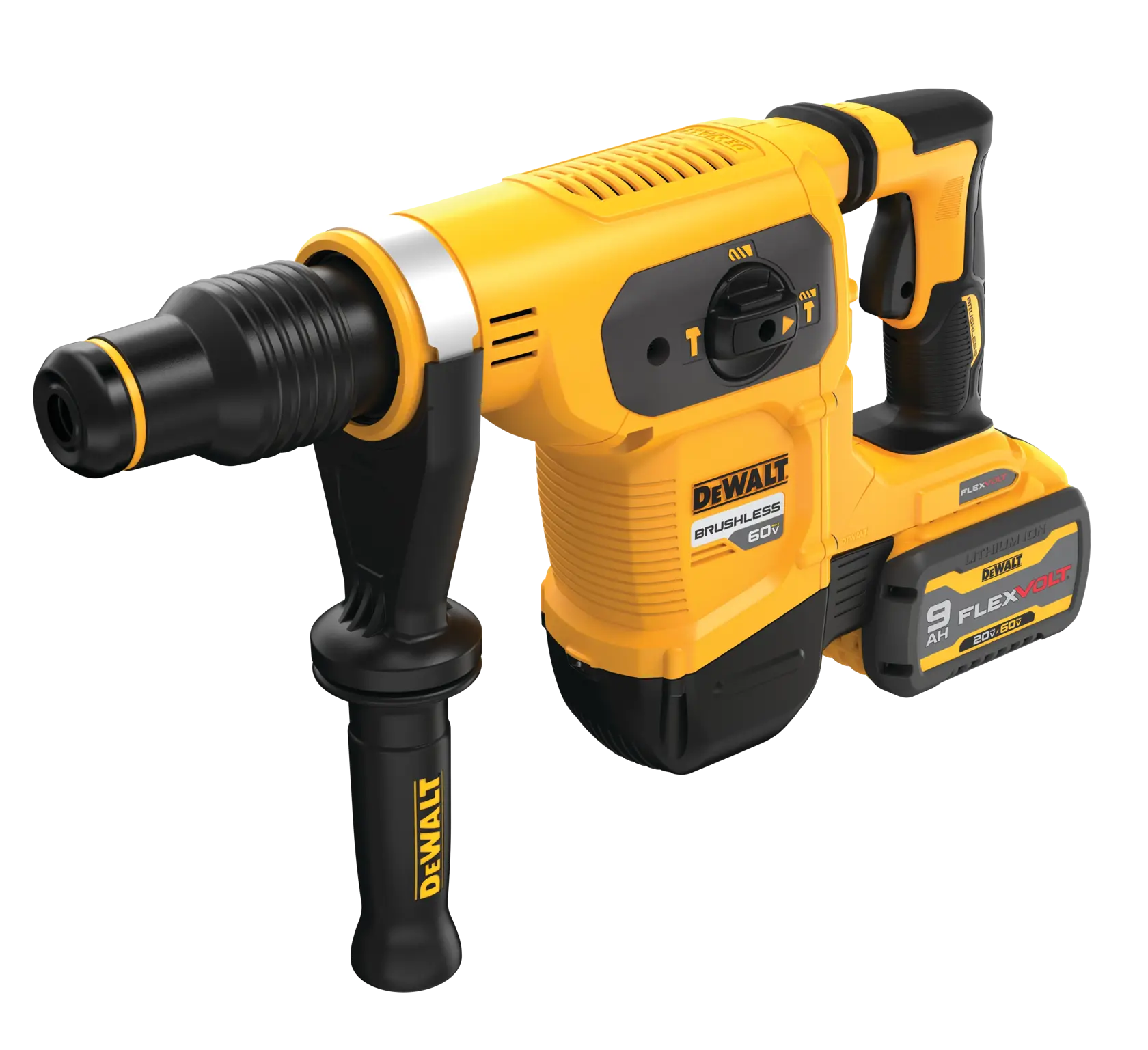 DEWALT 得偉 DCH481X2T 60V 無碳刷五溝三用電鎚鑽(三角度)