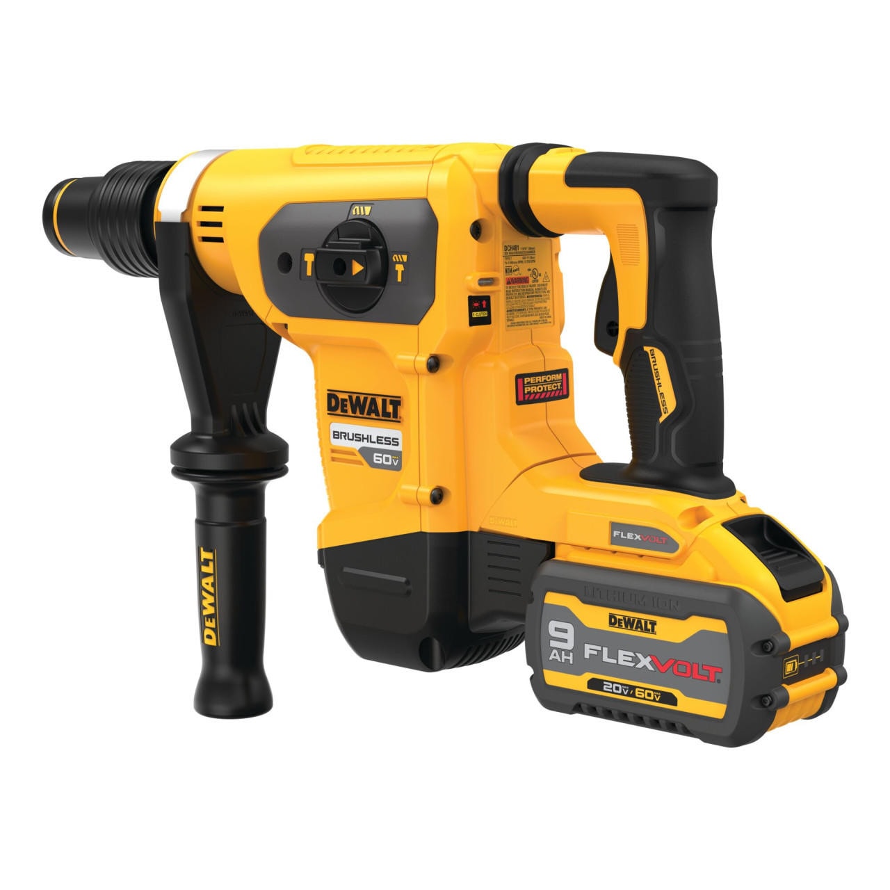 DEWALT 得偉 DCH481X2T 60V 無碳刷電鎚鑽(三角度)