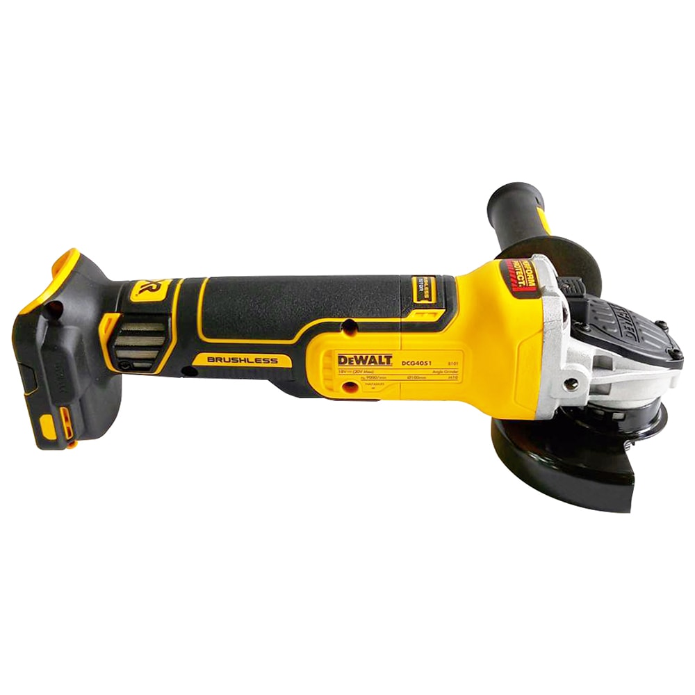 DEWALT 得偉 DCG4051 20V 無碳刷砂輪機(側面)