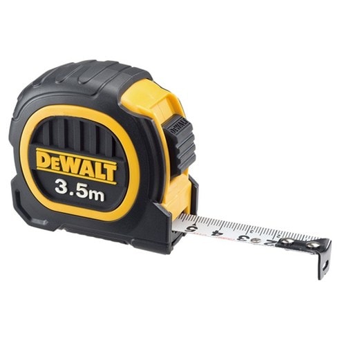DEWALT 得偉 DWHT36159L 3.5M 專業橡膠包覆捲尺(三面)