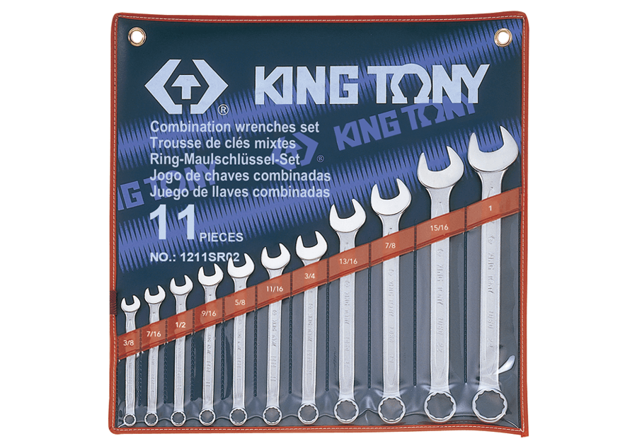 KING TONY 金統立 1211SR02 11件式英制複合扳手組(3/8–1吋)
