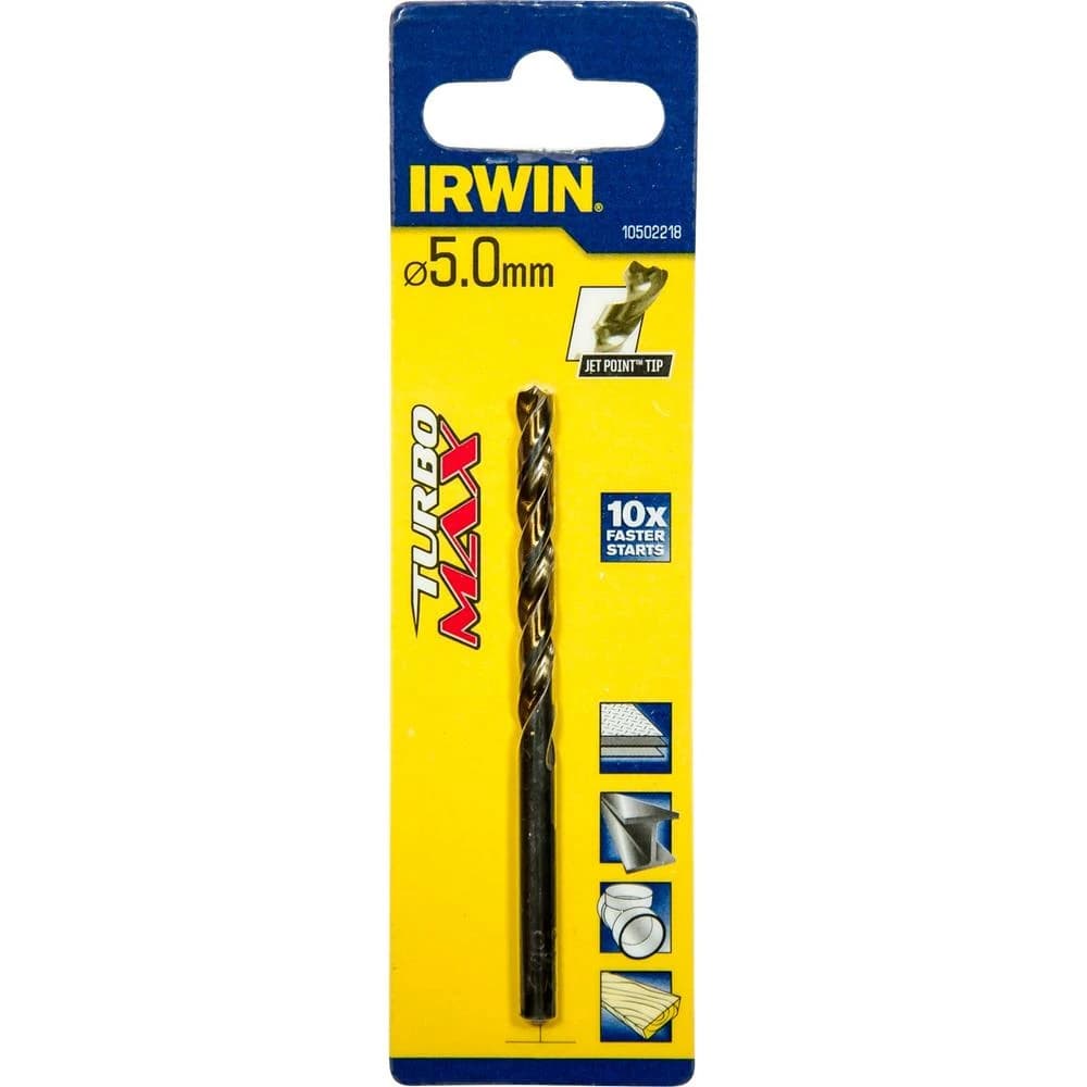 IRWIN 握手牌 10502218 TURBOMAX高速鋼鑽頭5.0*86mm
