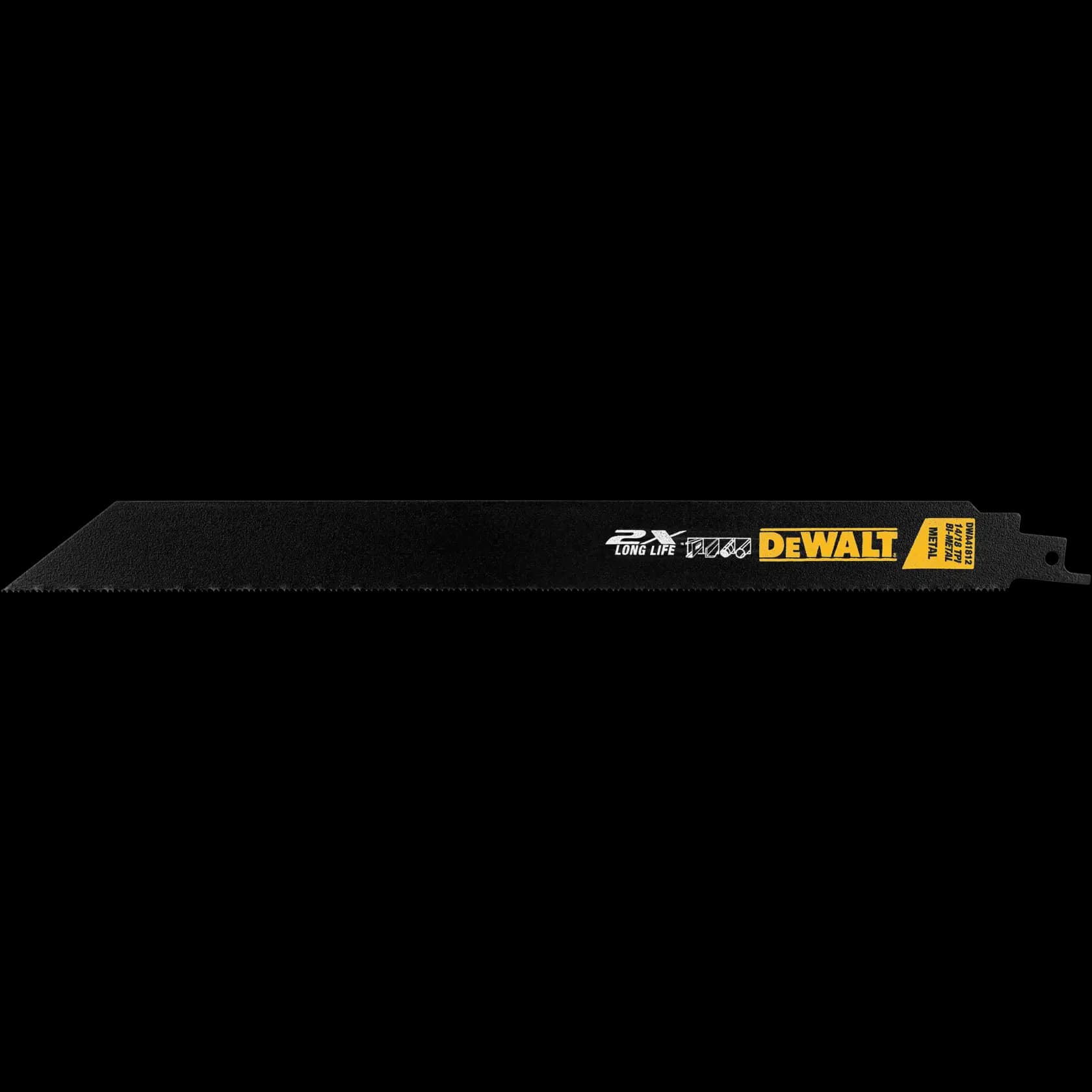 DEWALT 得偉 DWA41812 12" 2X雙金屬鐵工用軍刀鋸片14/18T