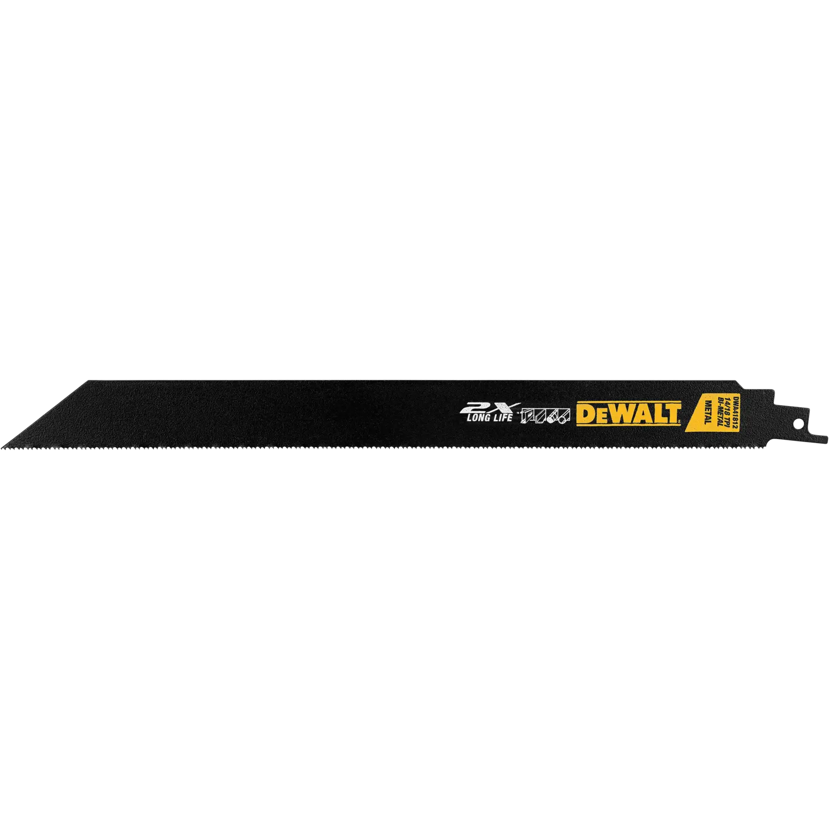 DEWALT 得偉 DWA41812 12吋 2X 雙金屬鐵工用軍刀鋸片(側面)