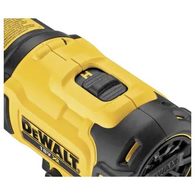 DEWALT 得偉 DCE530N 20V 二段調溫熱風槍 機身溫度調節開關細節