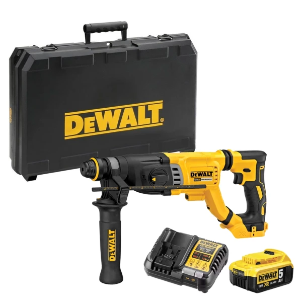 DEWALT 得偉 DCH263P2T 20V 電鎚鑽套裝(主機、5.0Ah 電池、充電器及工具箱)