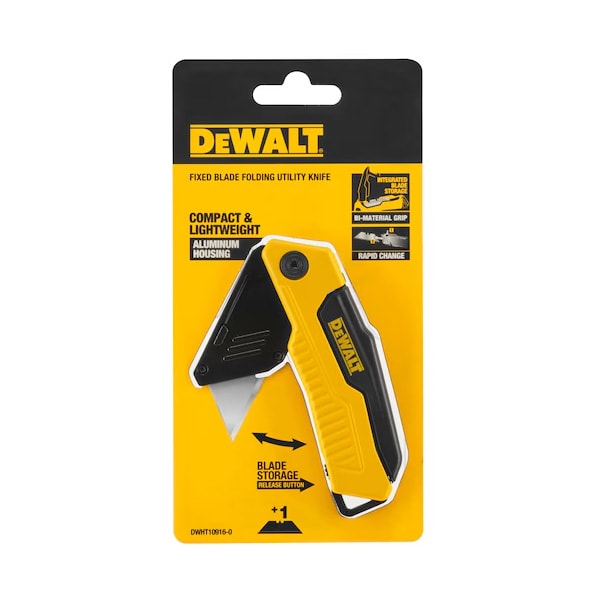 DEWALT 得偉 DWHT10916 可折式割刀(零售包裝正面)