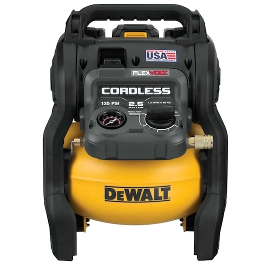 DEWALT 得偉 DCC2560T1 60V 無碳刷 2.5 加侖空壓機(正面)