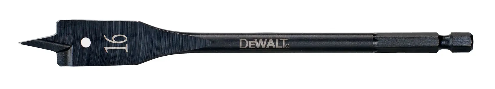 DEWALT 得偉 DT4766-QZ 16 mm x 152 mm 六角柄木工扁鑽頭白底產品圖