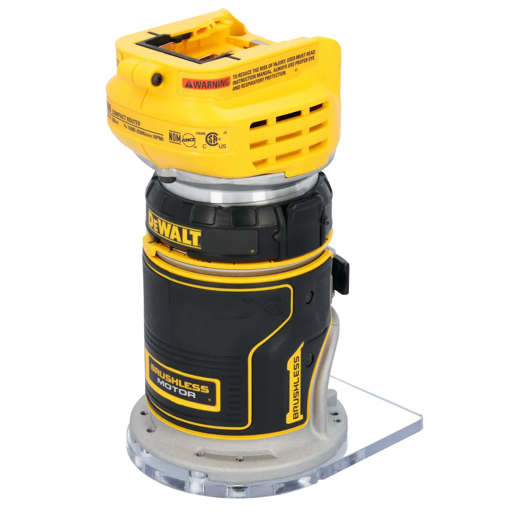 DEWALT 得偉 DCW600B 20V 無碳刷修邊機(空機)斜角外觀