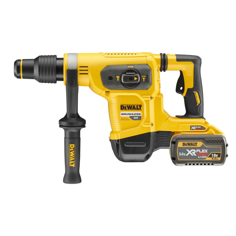 DEWALT 得偉 DCH481 60V 無碳刷三用電鎚鑽(側面)