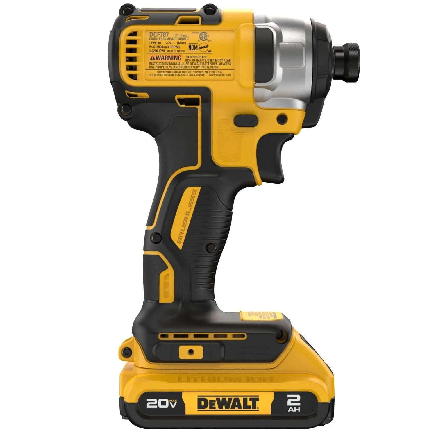 DEWALT 得偉 DCF7871D2T 20V 經濟型無刷衝擊起子機 2.0Ah