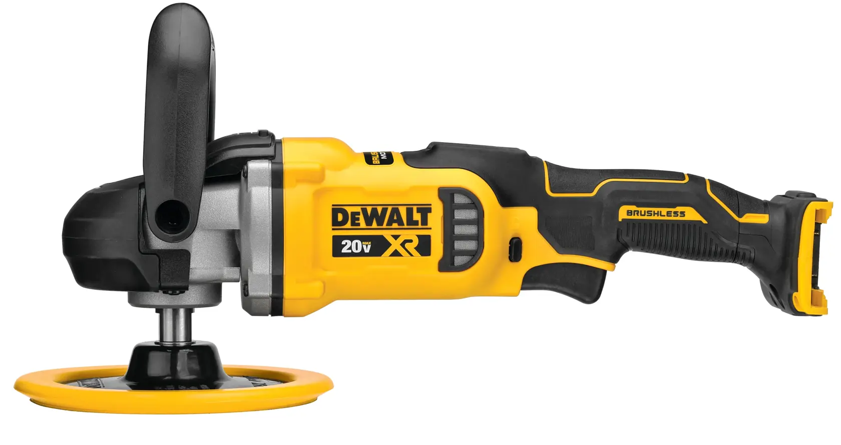 DEWALT 得偉 DCM849B 20V 無碳刷可調速打蠟機(側面)