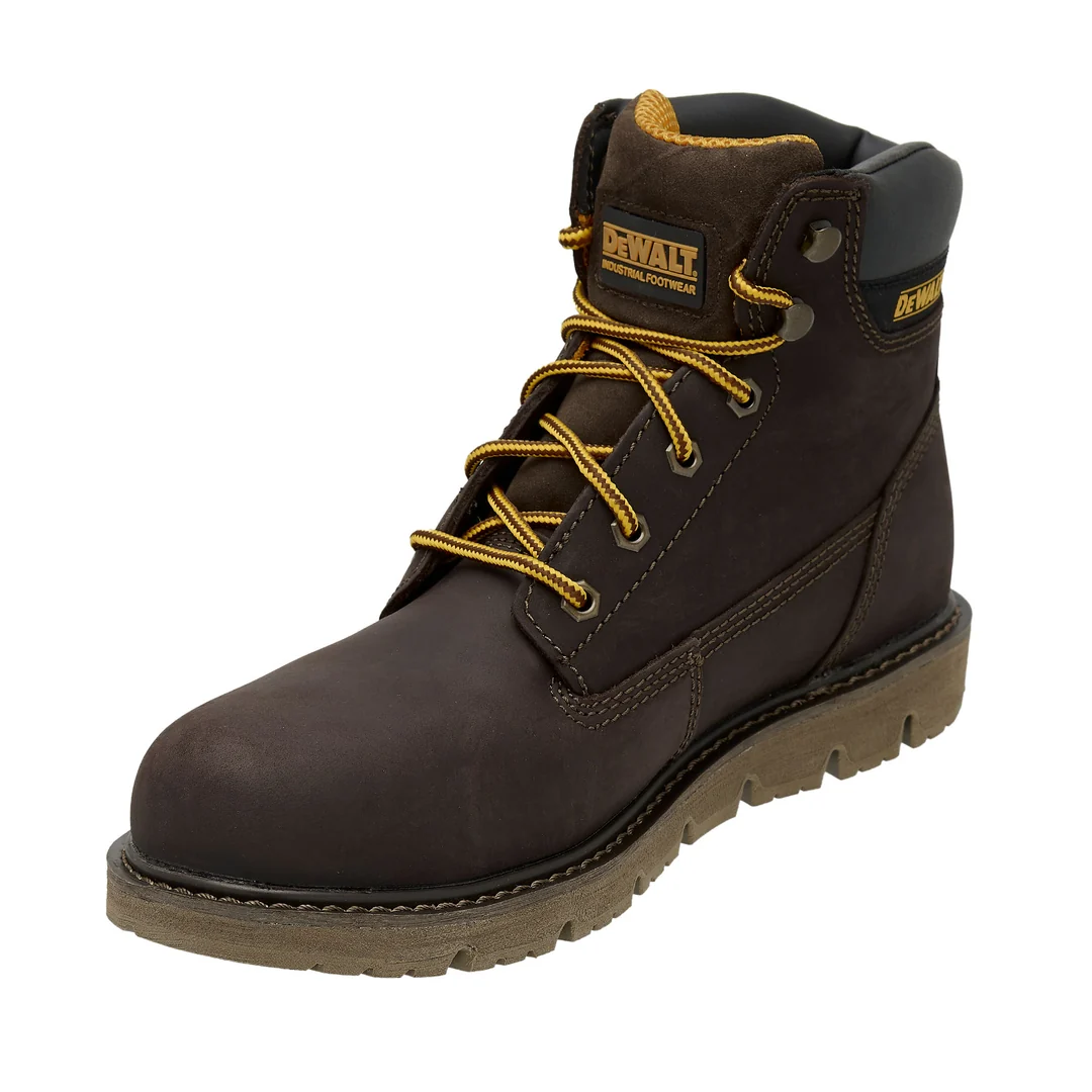 DEWALT 得偉 DWF60074 蜂蜜色高筒安全鞋(另一側三/四側面)