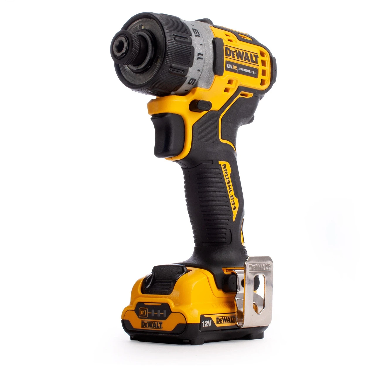 DEWALT 得偉 DCF601 12V 無碳刷調扭起子機(四分之三側面)