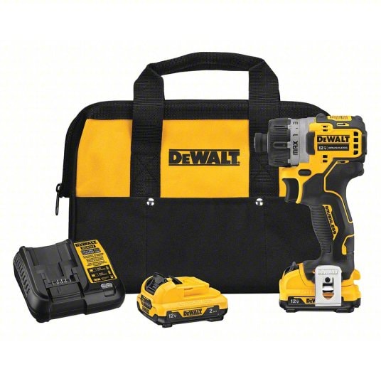 DEWALT 得偉 DCF601 12V 無碳刷調扭起子機套裝連工具袋、電池及充電器(正面)