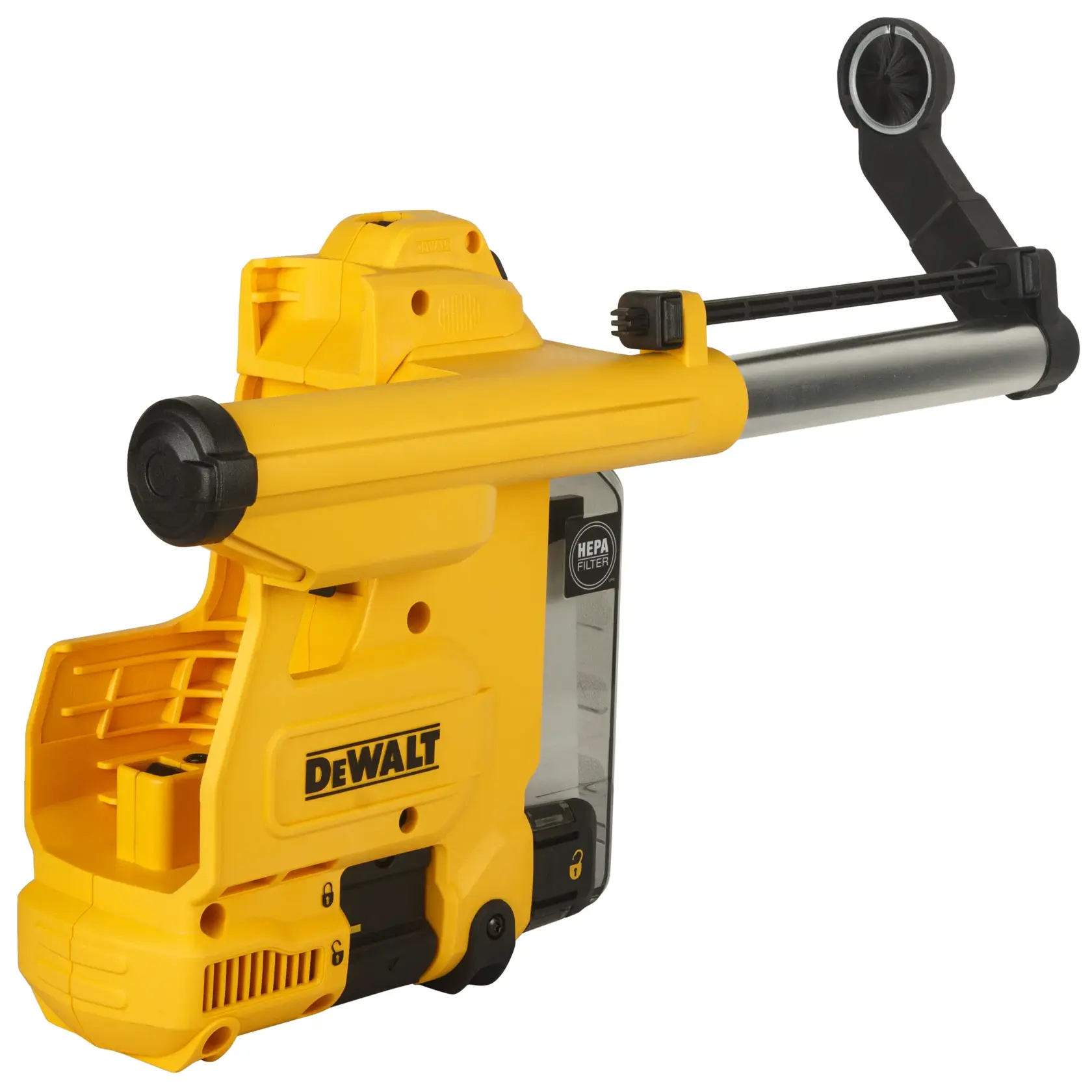 DEWALT 得偉 D25304DH 充電電鎚鑽集塵器(斜正面)